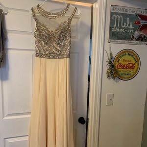 Nude Sequenced Dress